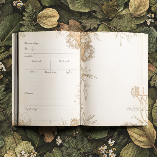 Herbier à remplir – 50 fiches + 3 planches d’étiquettes offertes